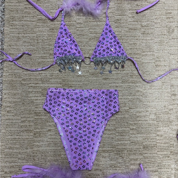 iHeartRaves Other - Purple Star Bikini Set